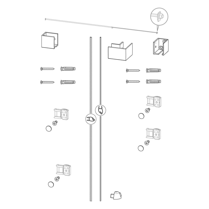 Hüppe Vita pure Eckeinstieg Ergänzungsset 100,1 cm
