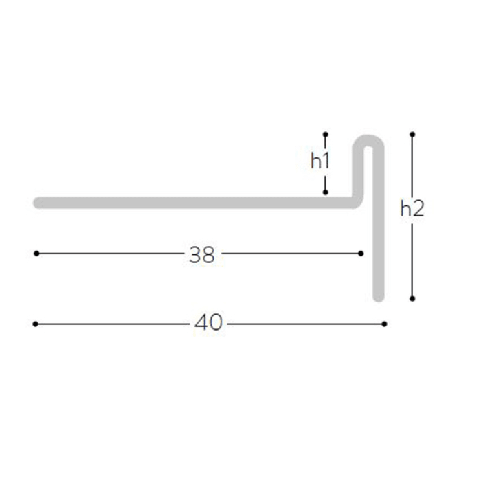 I-Drain Keil Edelstahl gebürstet, Ausführung links 148 cm