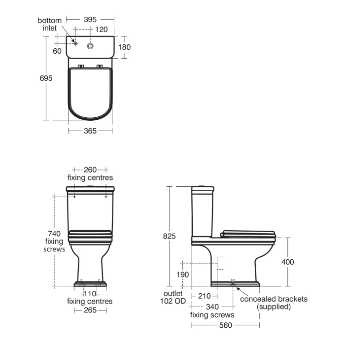 Ideal Standard Calla Spülkasten Zulauf unten