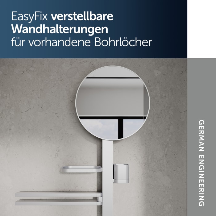 Ideal Standard Alu+ Beauty Bar Accessoires-Kombination M700 mit Spiegel Ø 32 cm