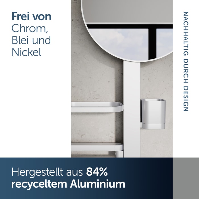 Ideal Standard Alu+ Beauty Bar Accessoires-Kombination M700 mit Spiegel Ø 32 cm