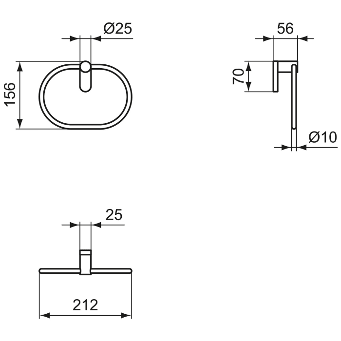Ideal Standard Conca Handtuchring rund