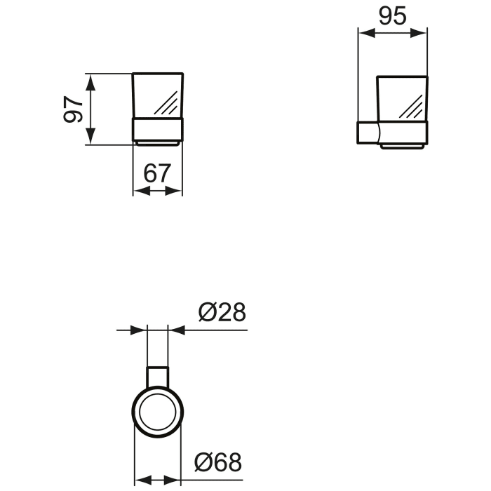 Ideal Standard Conca Mundglas rund