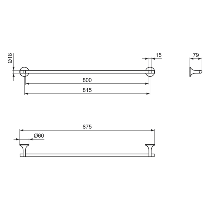 Ideal Standard La Dolce Vita Handtuchhalter 80 cm