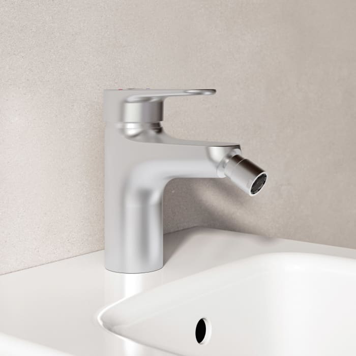 Ideal Standard Alu+ Einhebel-Bidetarmatur mit Push-Open Ventil