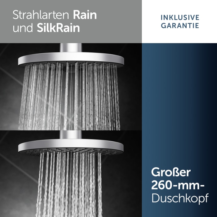 Ideal Standard Alu+ Kopfbrause mit 2 Funktionen Ø 26 cm