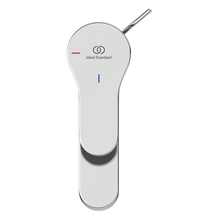 Ideal Standard Cerabase Waschtischarmatur H60 BlueStart mit Metall-Ablaufgarnitur Ausladung 10,6 cm