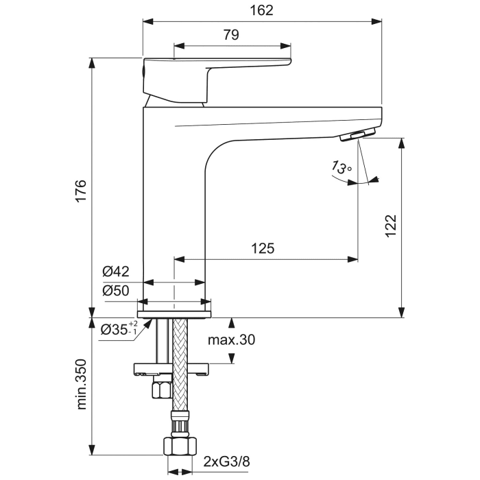 Ideal Standard Cerafine O Waschtischarmatur mit Ablaufgarnitur