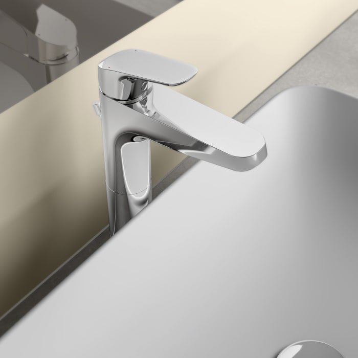 Ideal Standard CeraFlex Waschtischarmatur mit Ablaufgarnitur, verlängerter Sockel