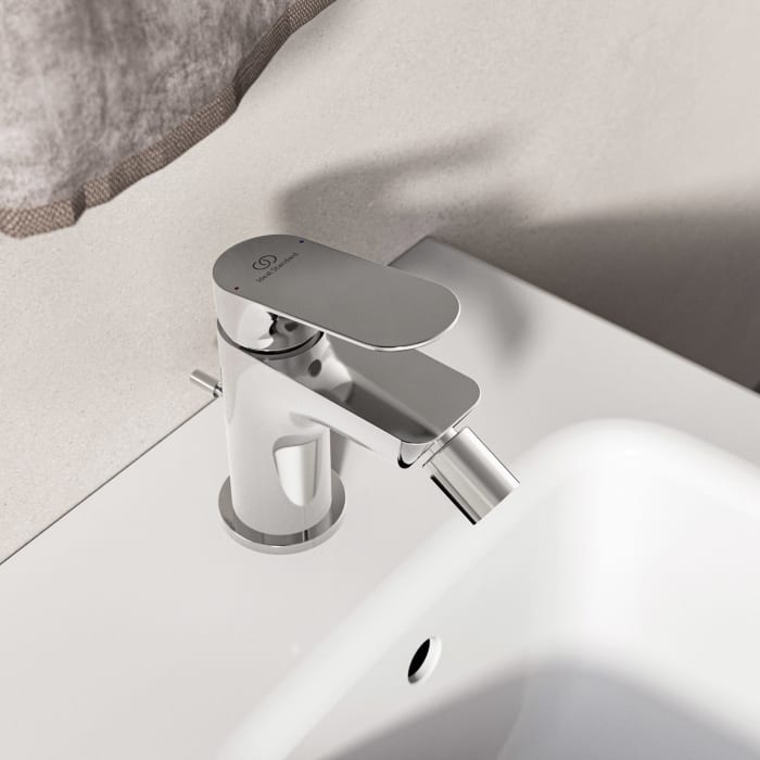 Ideal Standard Ceralife O  Bidetarmatur Zugstangen-Ablaufgarnitur