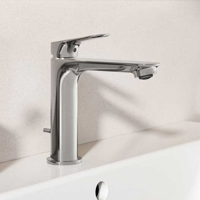 Ideal Standard Ceralife O  Waschtischarmatur H120 Zugstangen-Ablaufgarnitur