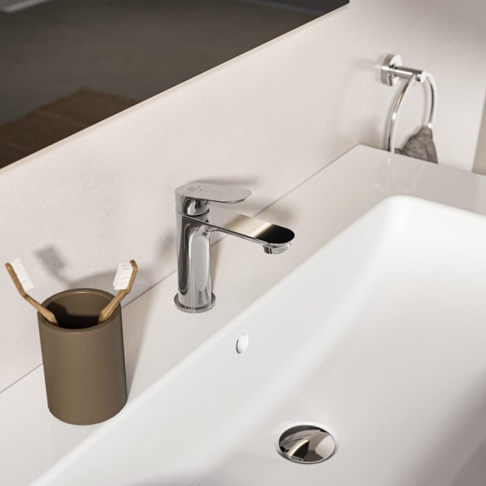 Ideal Standard Ceralife O  Waschtischarmatur H100 BlueStart Push-Open Ventil