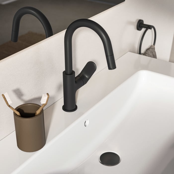 Ideal Standard Ceralife O  Waschtischarmatur H200 Push-Open Ventil mit herausziehbarer Handbrause