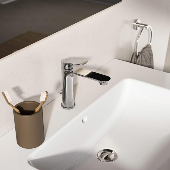 Ideal Standard Ceralife O  Waschtischarmatur H120 Zugstangen-Ablaufgarnitur