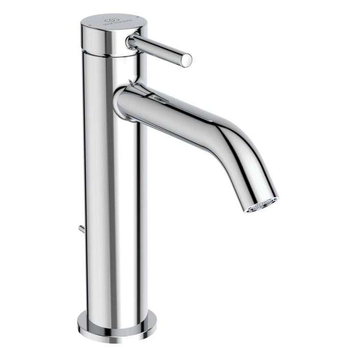 Ideal Standard Ceraline Nuovo Waschtischarmatur Ausladung 13,5 cm mit Zugstangen-Ablaufgarnitur