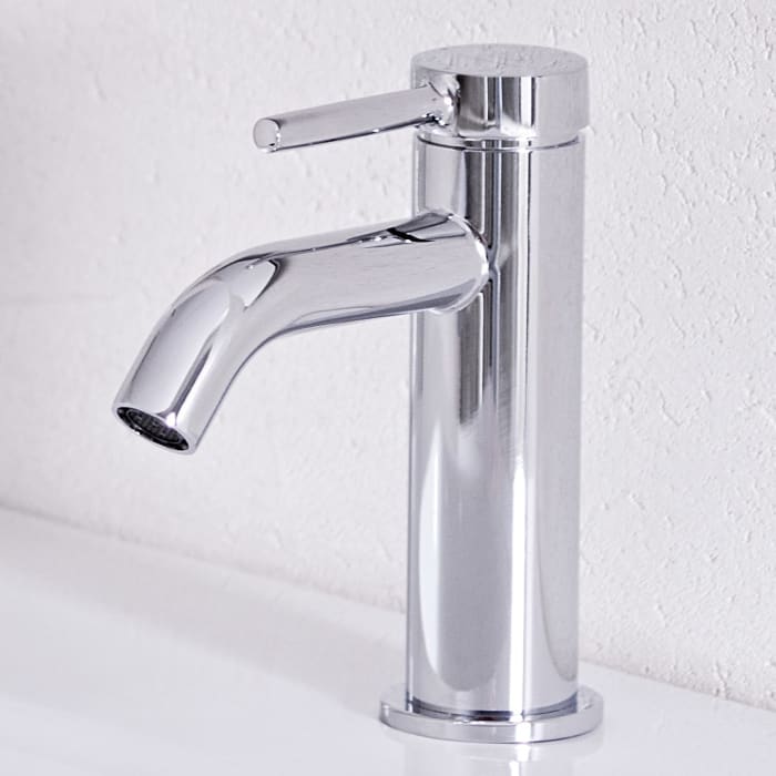 Ideal Standard Ceraline Nuovo Waschtischarmatur BlueStart Ausladung 10,5 cm mit Zugstangen-Ablaufgarnitur