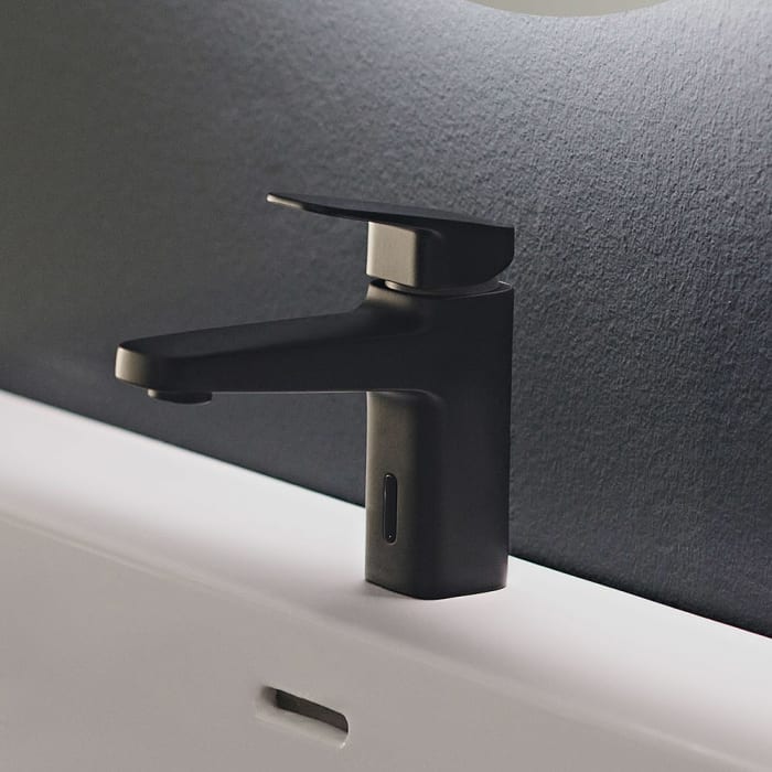 Ideal Standard Ceraplan iX Waschtischarmatur H90, mit Push-Open Ventil, Hybritarmatur, mit Sensorfunktion, Bluestart