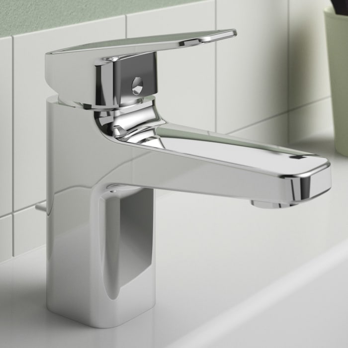 Ideal Standard Ceraplan Waschtischarmatur H75 mit Ablaufgarnitur, mit Easyfix+