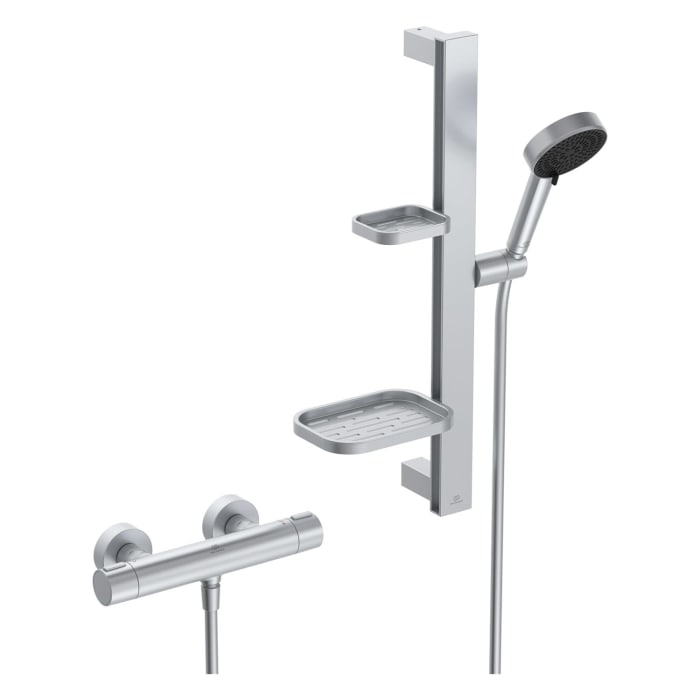 Ideal Standard Ceratherm ALU+ Duscharmatur Paket mit Thermostat