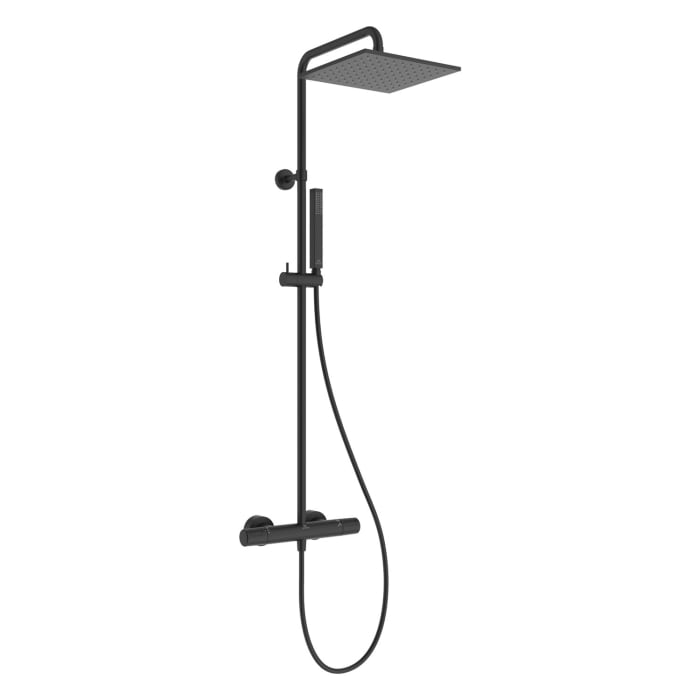 Ideal Standard Ceratherm T25 M Duschsystem, Kopfbrause eckig, wassersparend