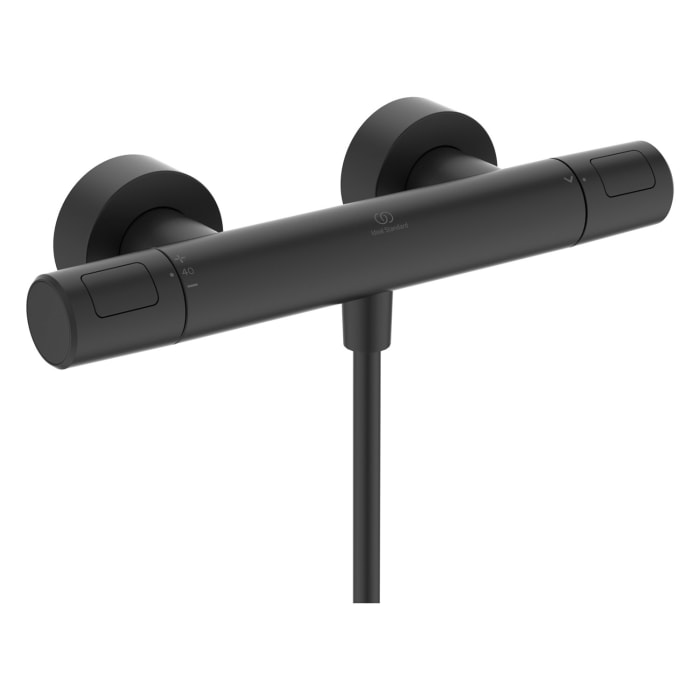 Ideal Standard Ceratherm T25 N Duscharmatur Paket, Brausestange 60 cm, Handbrause wasersparend