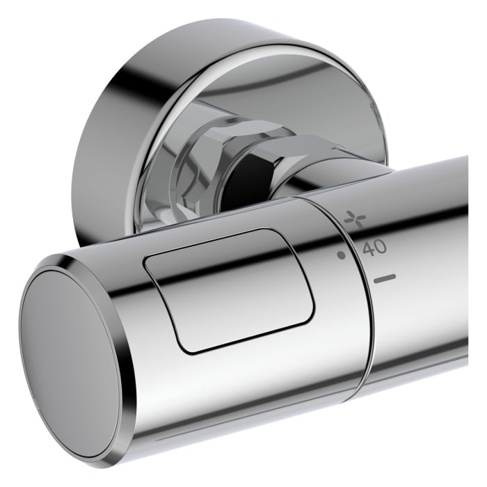 Ideal Standard Ceratherm T25 N Duscharmatur Paket, Brausestange 60 cm, Handbrause wasersparend