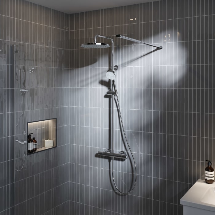 Ideal Standard Ceratherm T25 N Duschsystem, Kopfbrause rund