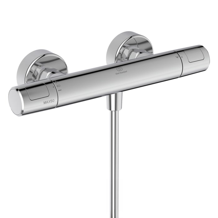 Ideal Standard Ceratherm T25 N Duschgarnitur mit Brausethermostat, Handbrause und Brausestange 90 cm