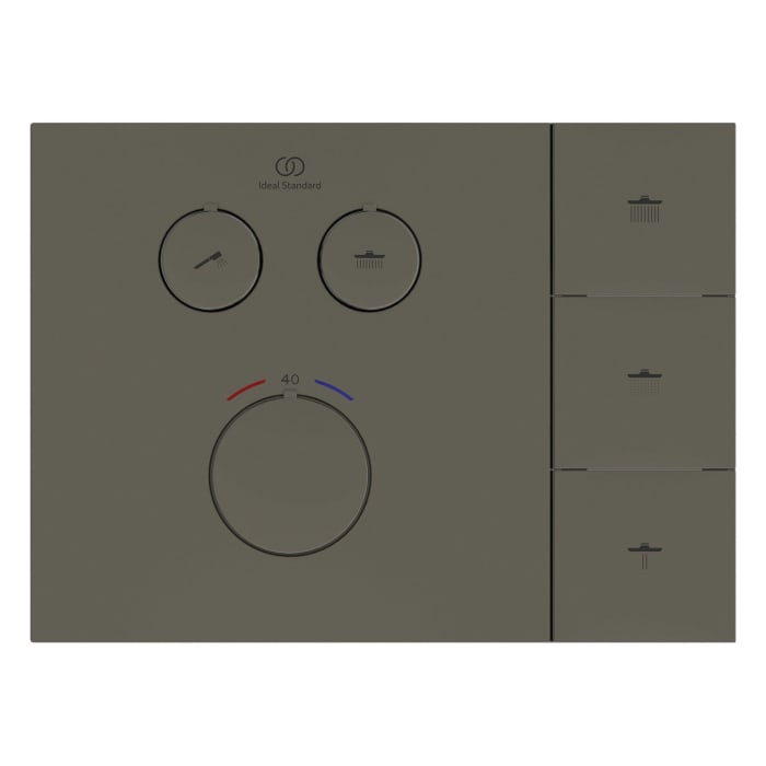Ideal Standard Ceratherm Thermostat-Armatur Unterputz mit Navigo® Brausewähler, passend für Solos Kopfbrausen mit Fernbedienung