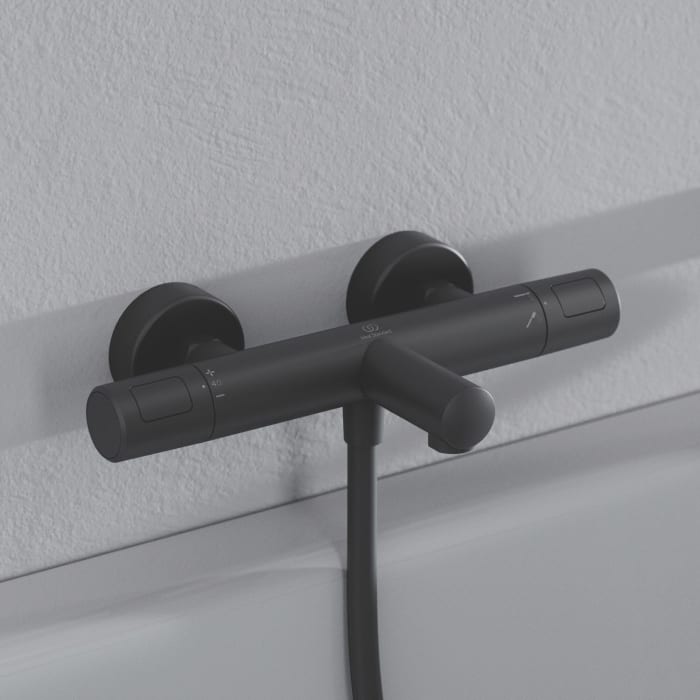 Ideal Standard Ceratherm T25 N Aufputz-Badethermostat und Handbrauseset, 2 Strahlarten