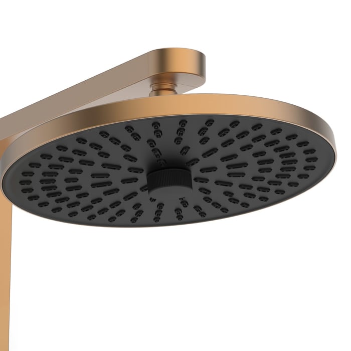 Ideal Standard Ceratwist Alu+ Duschsystem ohne Armatur, mit 2 Ablagen, 2-Funktions-Handbrause und 2-Funktions-Kopfbrause