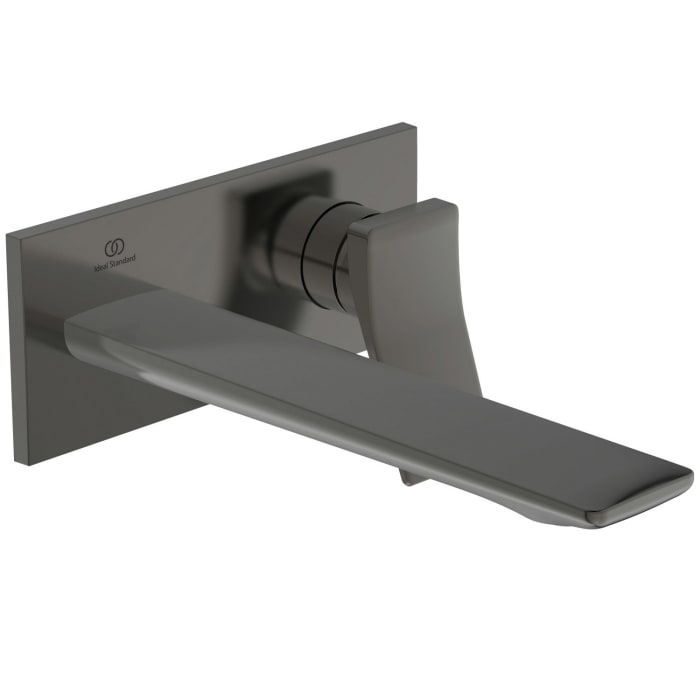 Ideal Standard Conca Wand-Waschtischarmatur, eckige Rosette, Auslauf 22 cm