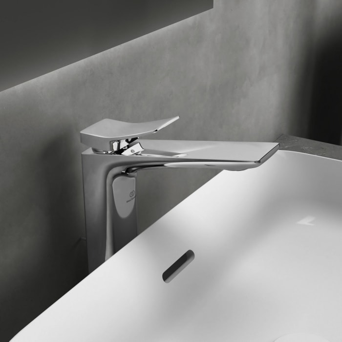 Ideal Standard Conca Waschtischarmatur mit langem Sockel und Ablaufgarnitur