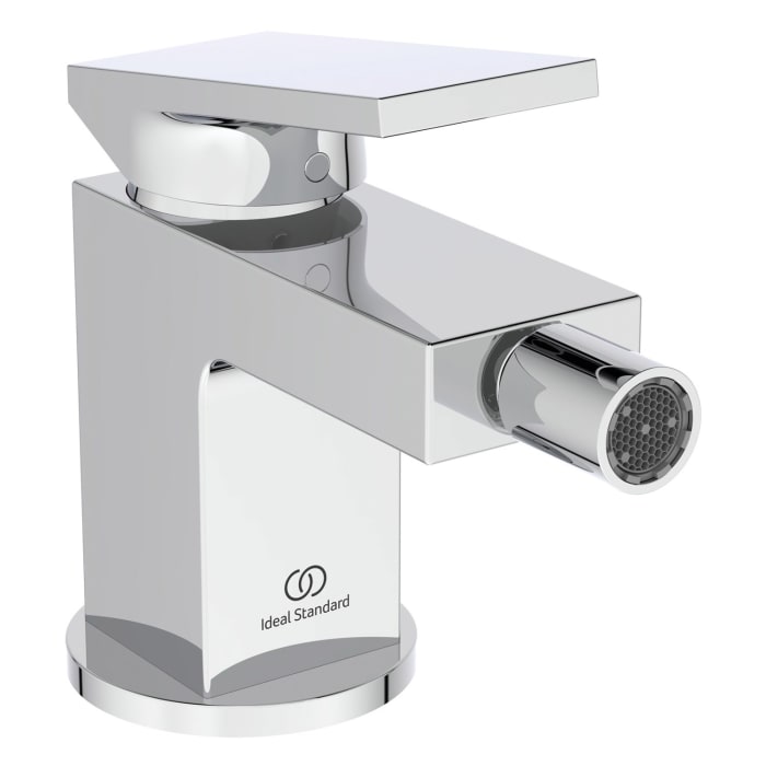 Ideal Standard Extra Bidetarmatur, Ausladung 11,3 cm, mit Ablaufgarnitur