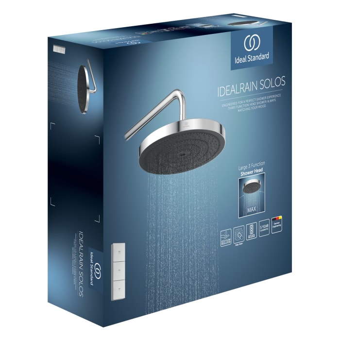 Ideal Standard Idealrain Solos Kopfbrause Ø 30 cm mit Fernbedienung und 3 Strahlarten - das ideale Dusch-Upgrade