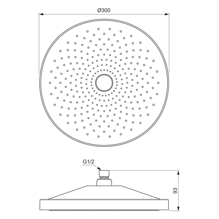 Ideal Standard Idealrain Solos Kopfbrause Ø 30 cm
