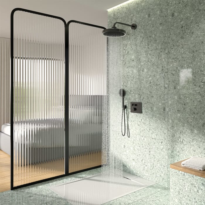 Ideal Standard Solos 3-Funktions-Kopfbrause, Ø 33 cm, LED-Leuchtring