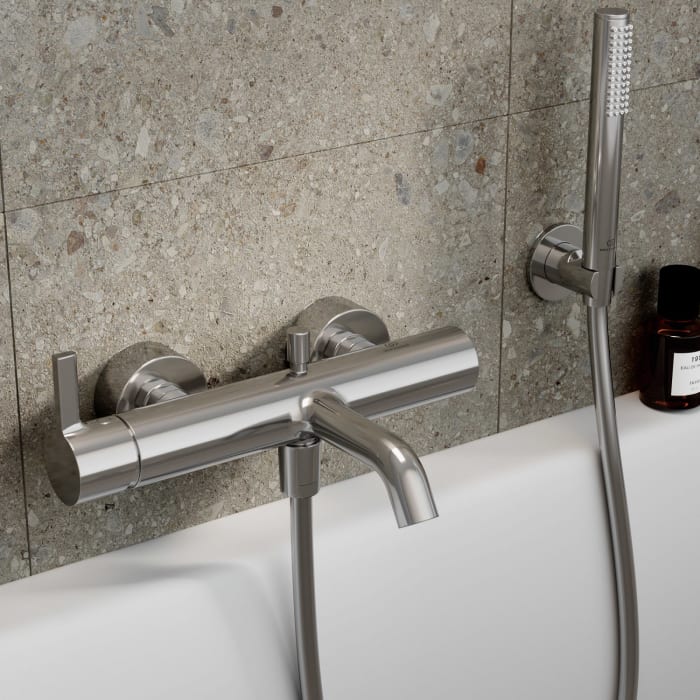 Ideal Standard Joy Badearmatur mit Brauseset, runde Rosetten, eigensicher