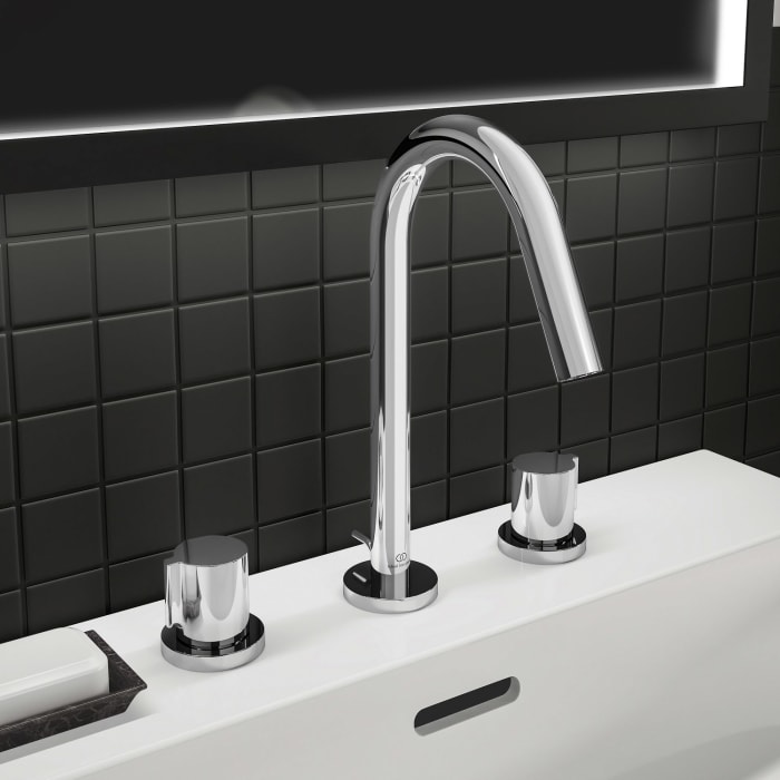 Ideal Standard Joy 3-Loch Waschtischarmatur mit Ablaufgarnitur