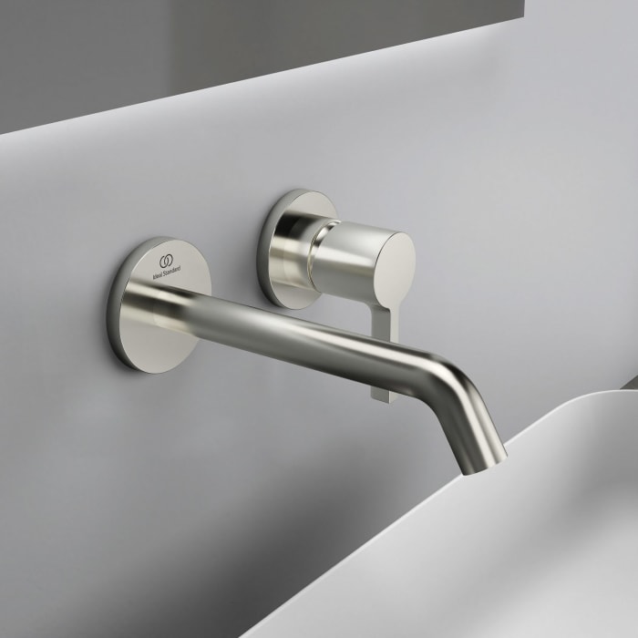 Ideal Standard Joy Wand-Waschtischarmatur, runde Rosetten, Auslauf 18 cm