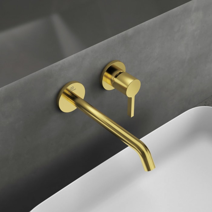 Ideal Standard Joy Wand-Waschtischarmatur, runde Rosetten, Auslauf 22 cm