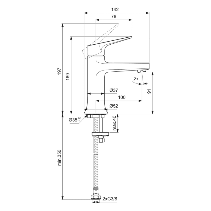 Ideal Standard La Dolce Vita Waschtischarmatur