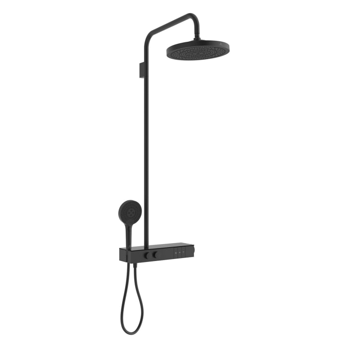 Ideal Standard Solos Duschsystem mit Aufputz-Brausethermostat Ceratherm Navigo® mit Ablage, 3-Funktions-Hand- & Kopfbrause