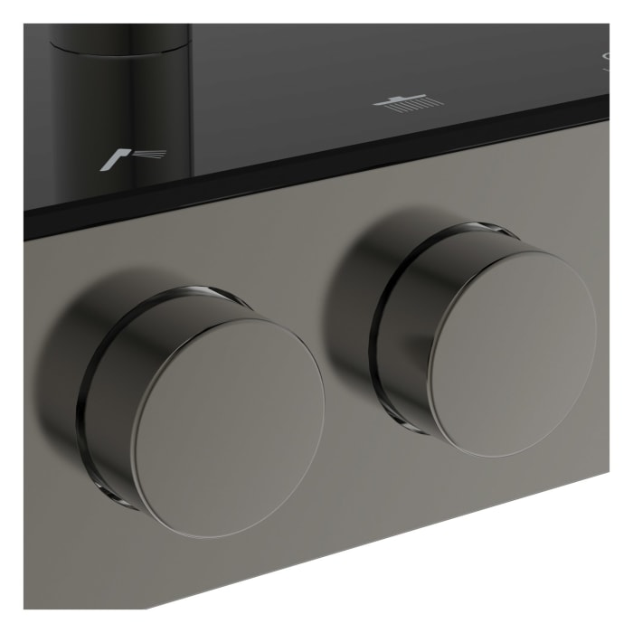 Ideal Standard Solos Duschsystem mit Aufputz-Brausethermostat Ceratherm Navigo® mit Ablage, 3-Funktions-Hand- & Kopfbrause