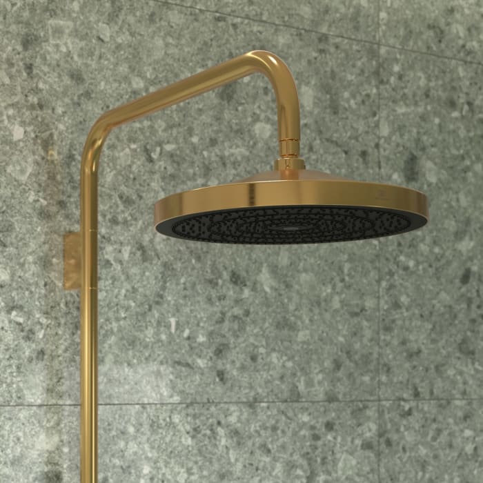 Ideal Standard Solos Duschsystem mit Aufputz-Brausethermostat Ceratherm Navigo® mit Ablage, 3-Funktions-Hand- & Kopfbrause
