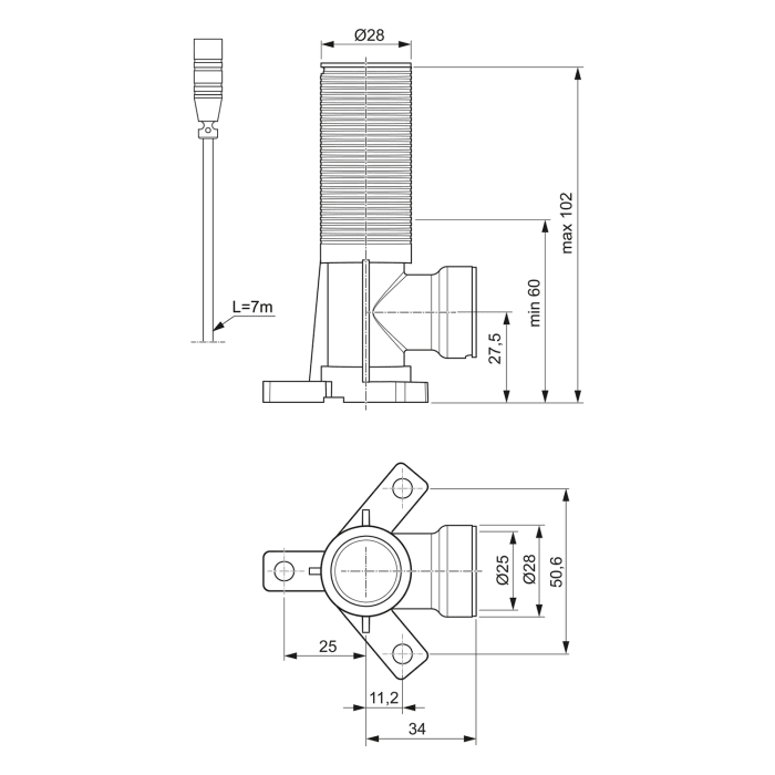 Ideal Standard Unterputz-Bausatz 1 für Solos Duschsysteme mit beleuchteter Regenbrause