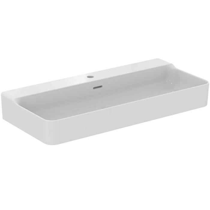 Ideal Standard Conca Waschtisch 100 cm, 1 Hahnloch, mit Überlauf, geschliffen