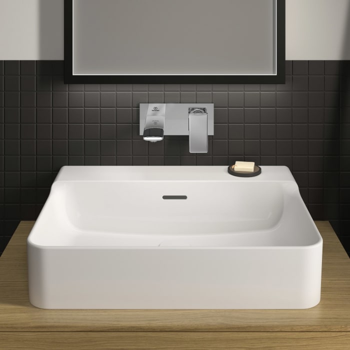 Ideal Standard Conca Waschtisch 60 cm, ohne Hahnloch, mit Überlauf, geschliffen