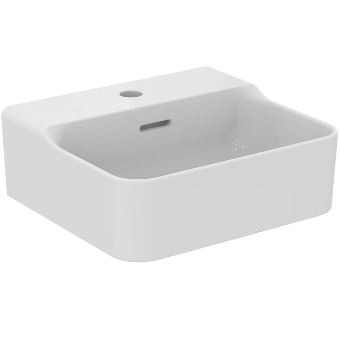 Ideal Standard Conca Handwaschbecken 40 cm, 1 Hahnloch, mit Überlauf, geschliffen