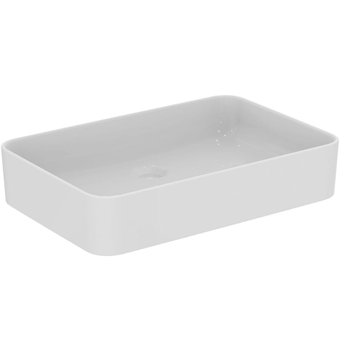 Ideal Standard Conca Schale eckig 60 cm, ohne Hahnloch, ohne Überlauf, geschliffen